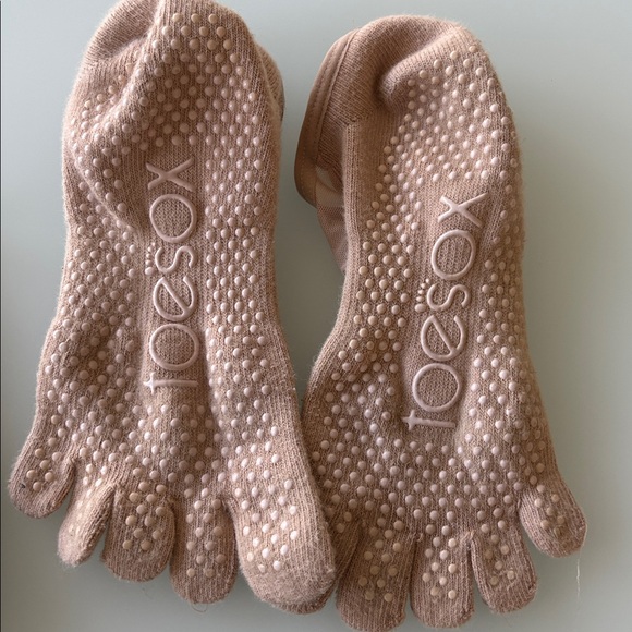 Black and tan Toe Socks toesox lot of 2 size M - Picture 3 of 5